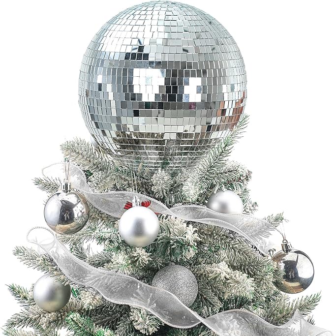Retisee 8'' Disco Ball Christmas Tree Topper